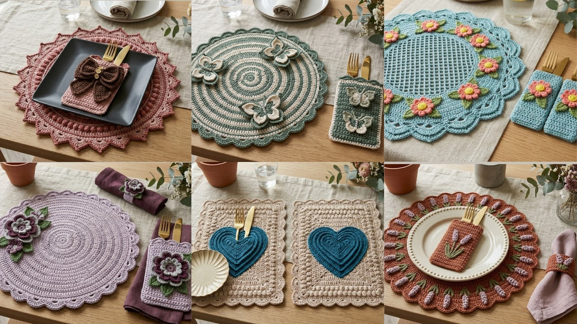 Table Pattern Ingravings 6 Stunning Crochet Table Set Patterns - Fixie Craft